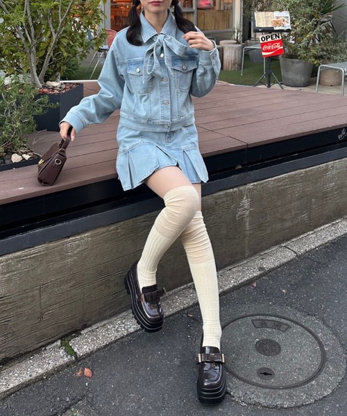 continuer de NICE CLAUP デニムスカート 「2026SS」デニムプリーツ