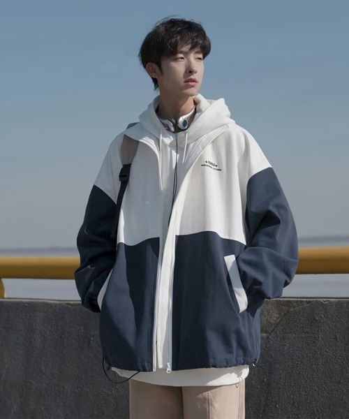 「SHEPP」 ブルゾン L ネイビー メンズ