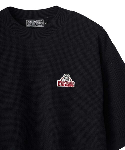 HYSTERIC GLAMOUR 半袖ニット ブラック ロゴ グラフィック HYSTERIC GLAMOUR（ヒステリックグラマー） 半袖ニット MEDIUM