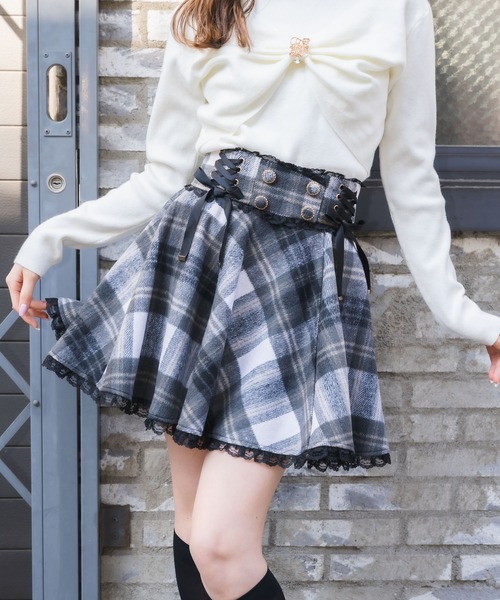 クチュールバイロジータ スカート チェックミニスカート : ZOZOTOWN