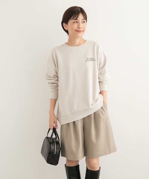 「URBAN RESEARCH DOORS」 スウェットカットソー MEDIUM チャコールグレー レディース_画像3