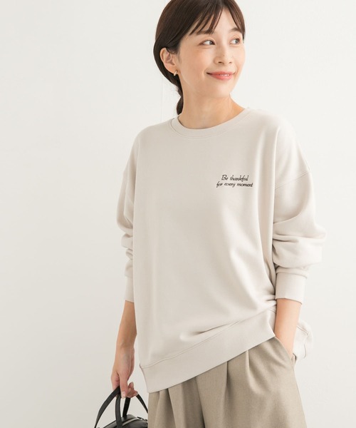 「URBAN RESEARCH DOORS」 スウェットカットソー MEDIUM チャコールグレー レディース_画像4