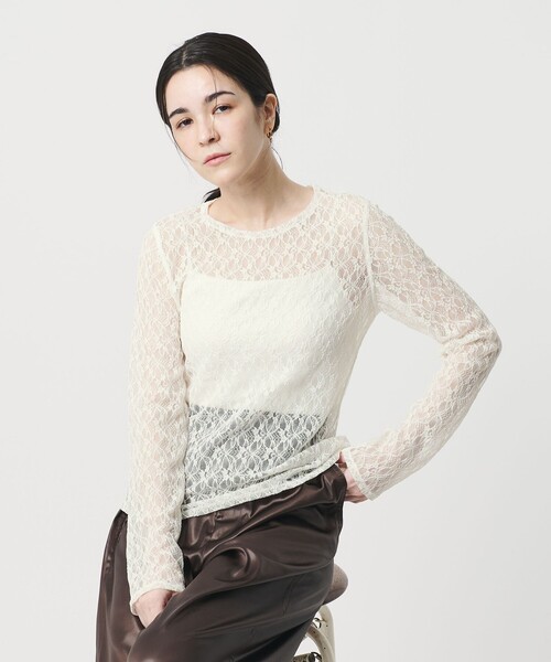 BEAUTY＆YOUTH UNITED ARROWS tシャツ フラワーレース プルオーバー