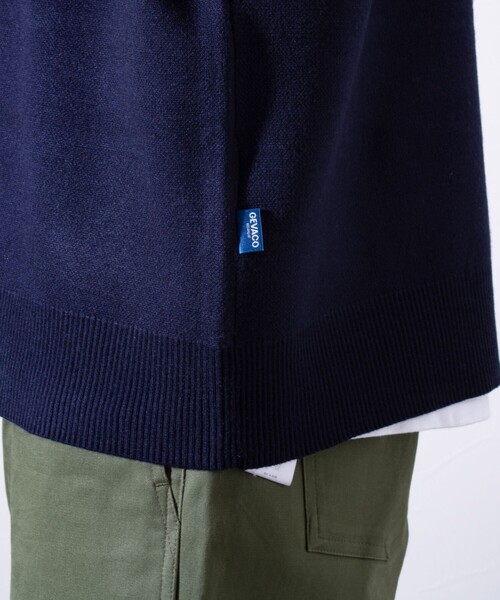 「GEVACO」 長袖ニット L ネイビー メンズ_画像9