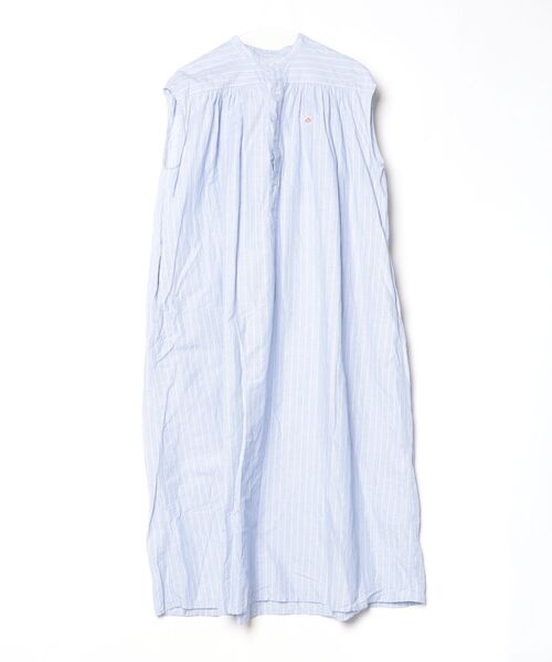 DANTON コットンリネンノースリーブワンピース　36 Danton（ダントン） ノースリーブワンピース 36 ブルー レディース