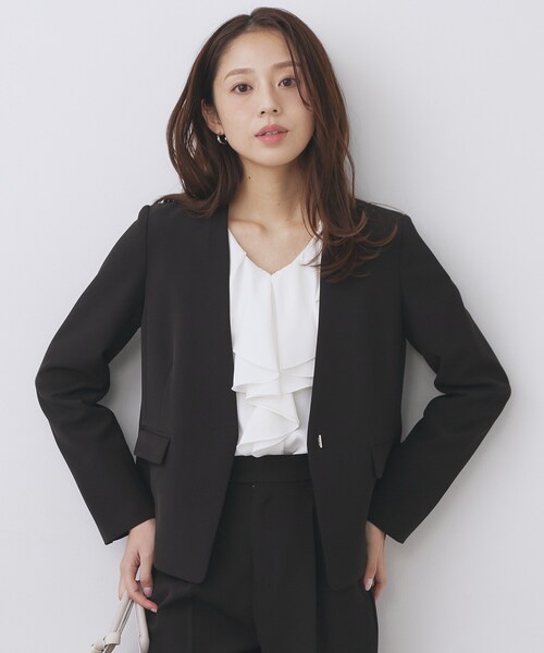 index（インデックス） ジャケット ノーカラージャケット ストレッチ