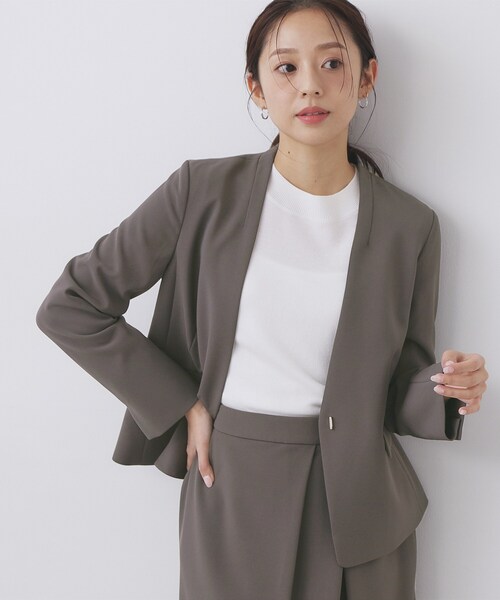 index（インデックス） ジャケット ノーカラージャケット ストレッチ