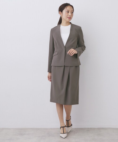 index（インデックス） ジャケット ノーカラージャケット ストレッチ