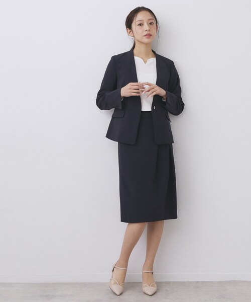 index（インデックス） ジャケット ノーカラージャケット ストレッチ