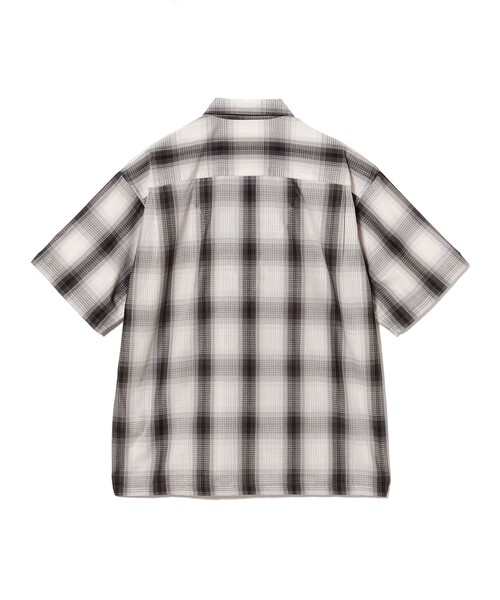 BEAMS（ビームス） シャツ 半袖 オンブレチェック ミニレギュラー