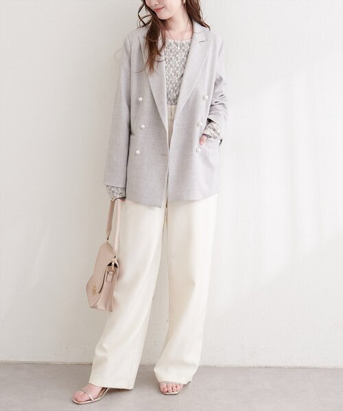 natural couture ジャケット テーラードジャケット 「osono」パール釦