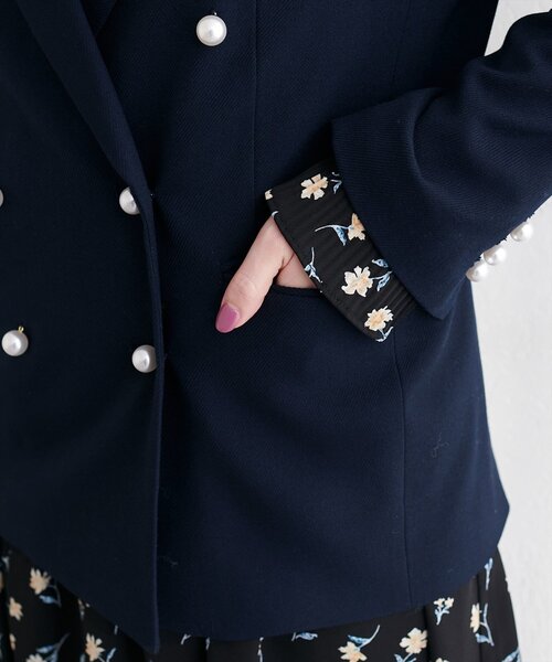 natural couture ジャケット テーラードジャケット 「osono」パール釦