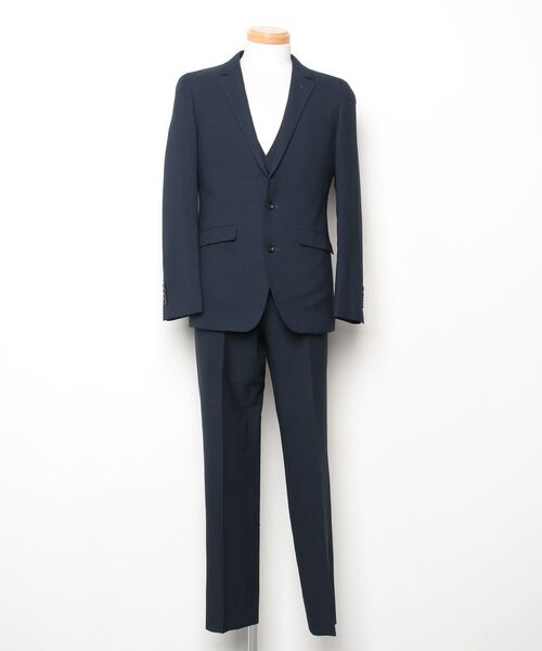 SUIT SELECT 3ピーススーツ A5 ブルー メンズ : ZOZOTOWN Yahoo!店