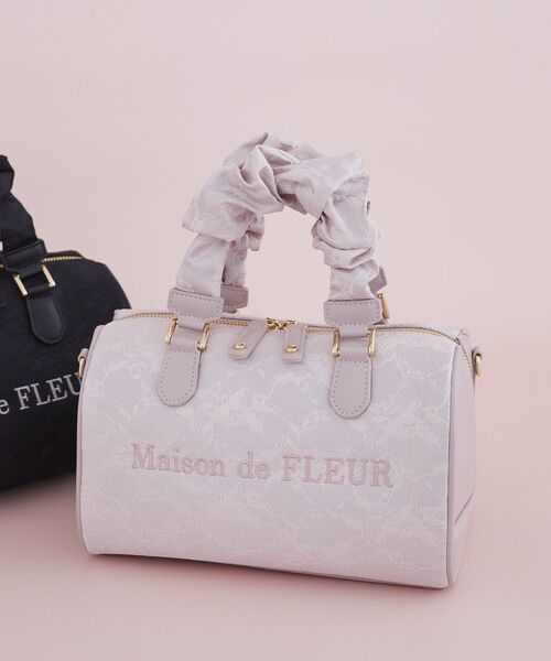 Maison de FLEUR  メゾンドフルール  2WAYバック Maison de FLEUR（メゾンドフルール） ハンドバッグ スカーフ付き
