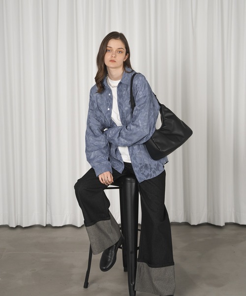 「selle glant」 長袖シャツ LARGE ブルー メンズ_画像9