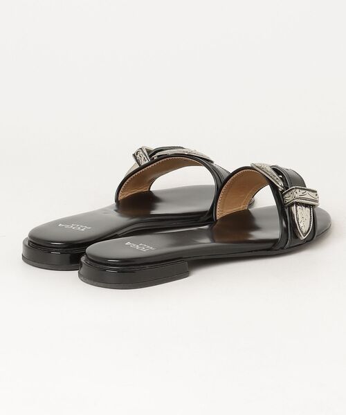TOGA PULLA ブラックフラットサンダル TOGA PULLA（トーガ プルラ） フラットサンダル 37 ブラック