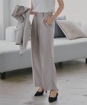 ワイドパンツ パンツ 小さいサイズ 麻調インタ...の詳細画像4