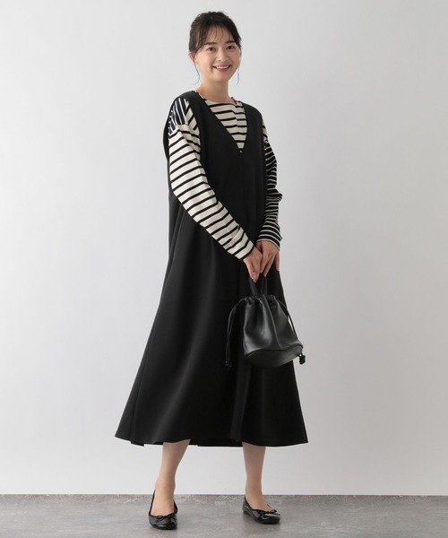 「GLOBAL WORK Smile Seed Store」 ノースリーブワンピース MEDIUM チャコール レディース_画像2
