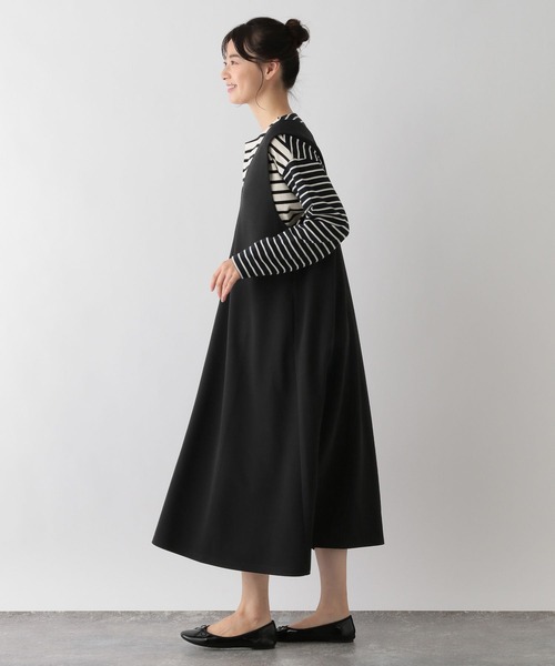 「GLOBAL WORK Smile Seed Store」 ノースリーブワンピース MEDIUM チャコール レディース_画像3