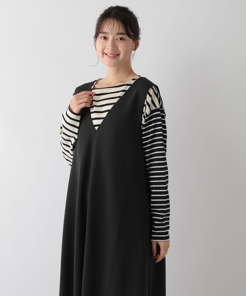 「GLOBAL WORK Smile Seed Store」 ノースリーブワンピース MEDIUM チャコール レディース_画像5