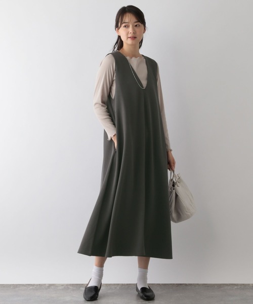 「GLOBAL WORK Smile Seed Store」 ノースリーブワンピース MEDIUM チャコール レディース_画像7