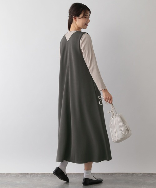 「GLOBAL WORK Smile Seed Store」 ノースリーブワンピース MEDIUM チャコール レディース_画像8