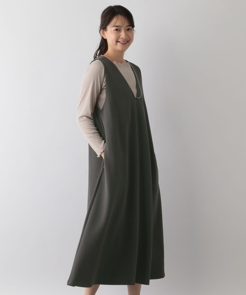 「GLOBAL WORK Smile Seed Store」 ノースリーブワンピース MEDIUM チャコール レディース_画像9