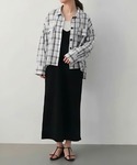 ブラウス シャツ シアーチェックオーバーサイズ...の詳細画像2