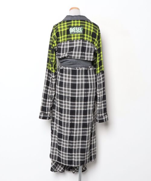 「DIESEL」 長袖ワンピース - イエロー レディースの画像