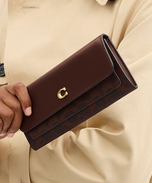 COACH（コーチ） 財布 ミラ ロング フラップ ウォレット・シグネチャー