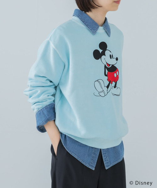 「GOOD ROCK SPEED」 スウェットカットソー「Disneyコラボ」 ONE スミクロ レディースの画像