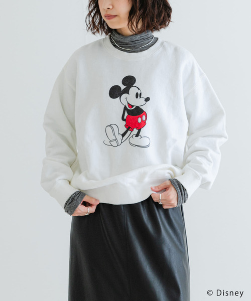 「GOOD ROCK SPEED」 スウェットカットソー「Disneyコラボ」 ONE スミクロ レディースの画像