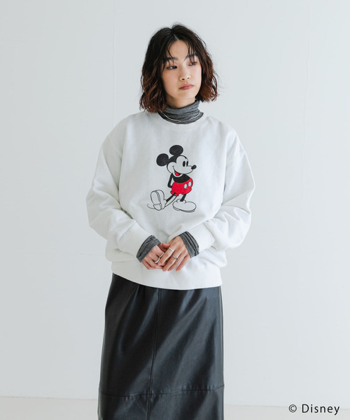 「GOOD ROCK SPEED」 スウェットカットソー「Disneyコラボ」 ONE スミクロ レディースの画像