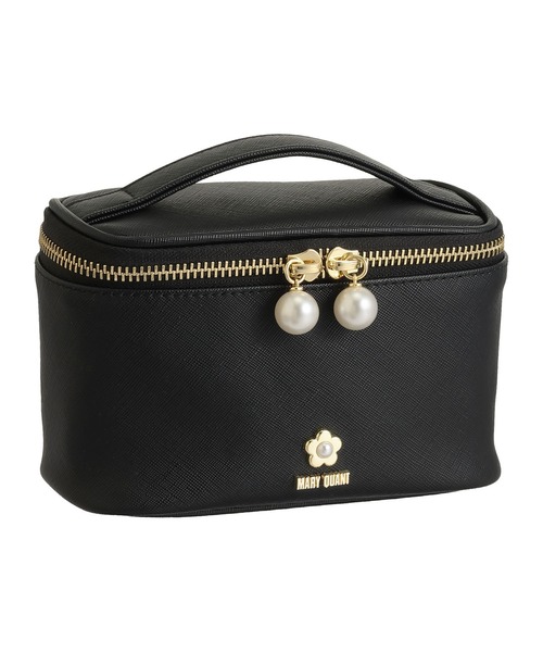 MARY QUANT パールハンドル パーティーバッグ MARY QUANT（マリークヮント） ポーチ マリークワント サフィアーノ