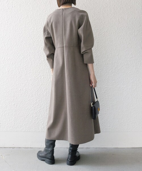 「SHIPS any」 長袖ワンピース ONE SIZE ネイビー レディースの画像
