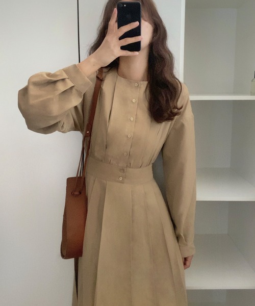 「LAUIR」 長袖ワンピース SMALL ダークグレー レディース_画像8