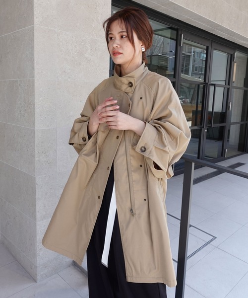 「CORNERS」 「LOWY」ミリタリーコート「CORNERSコラボ」 M ネイビー レディース_画像3