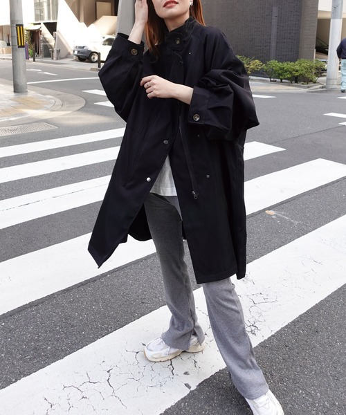 「CORNERS」 「LOWY」ミリタリーコート「CORNERSコラボ」 M ネイビー レディース_画像4