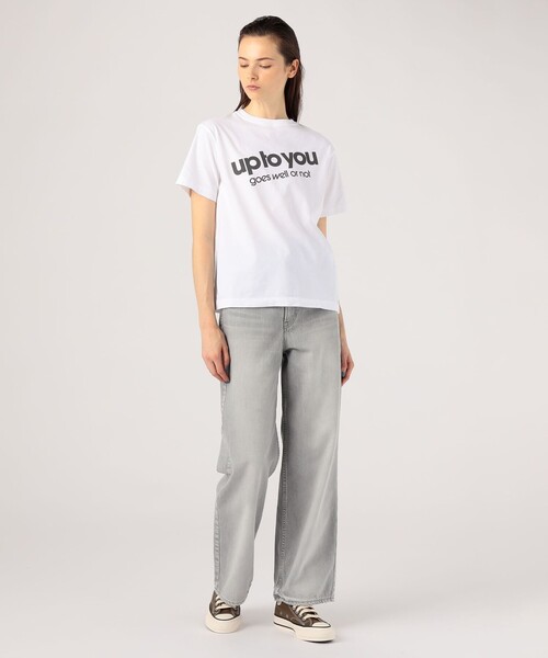 「upperhights」 ジーンズズボン下 23 暗灰色薄墨色 レディース