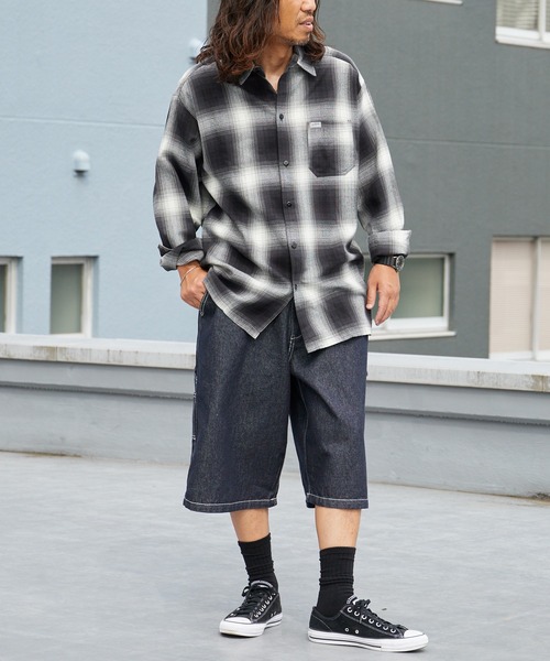 ROOP TOKYO ワイドパンツ ハーフパンツ ジーンズ 短パン ペインター