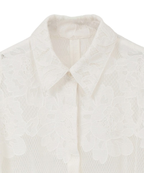 CLANE（クラネ） ブラウス シャツ 「CLANE」FLOWER LACE WAIST SHAPE