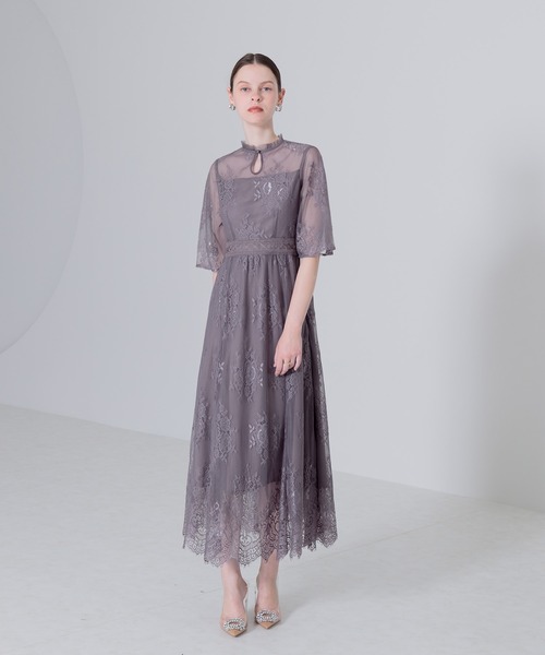 「Leja」 半袖ワンピース MEDIUM パープル レディース_画像3