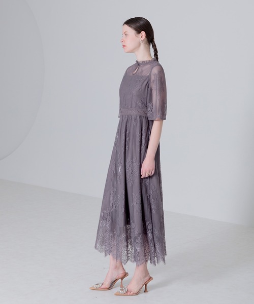 「Leja」 半袖ワンピース MEDIUM パープル レディース_画像5