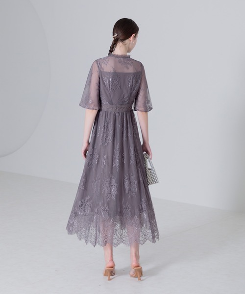 「Leja」 半袖ワンピース MEDIUM パープル レディース_画像6