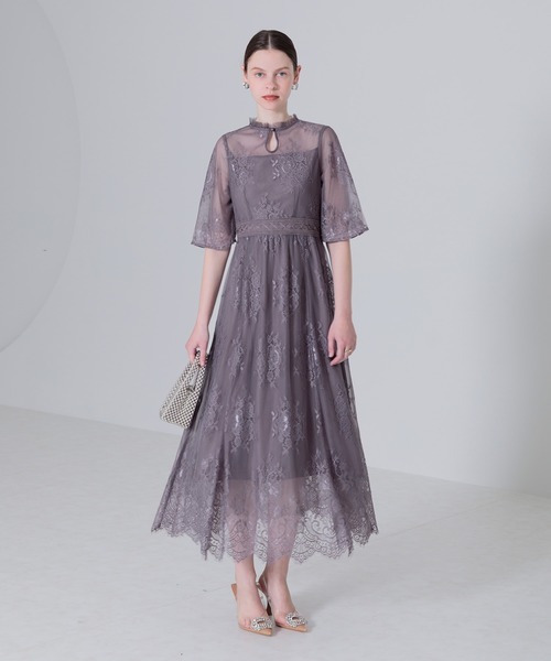 「Leja」 半袖ワンピース MEDIUM パープル レディース_画像8