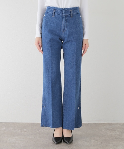 「U by SPICK&SPAN」 ブーツカットデニムパンツ 25 ブルー レディース_画像4