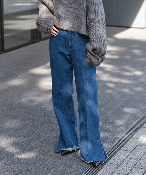 「U by SPICK&SPAN」 ブーツカットデニムパンツ 25 ブルー レディース_画像5