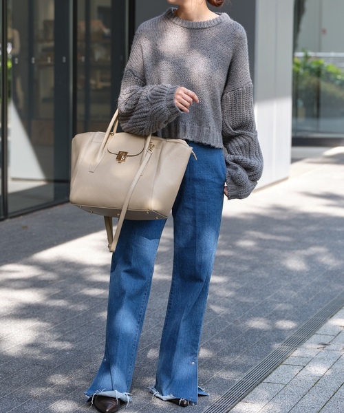 「U by SPICK&SPAN」 ブーツカットデニムパンツ 25 ブルー レディース_画像6