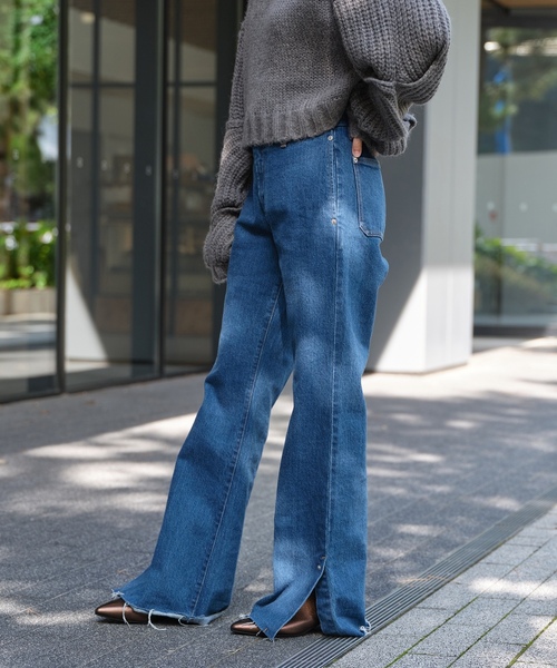 「U by SPICK&SPAN」 ブーツカットデニムパンツ 25 ブルー レディース_画像7