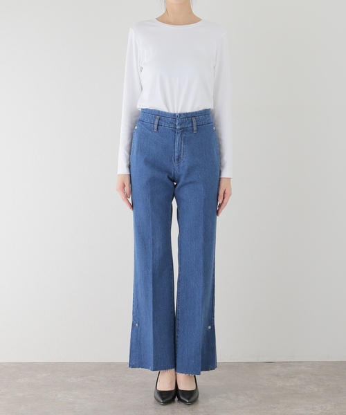 「U by SPICK&SPAN」 ブーツカットデニムパンツ 25 ブルー レディース_画像8